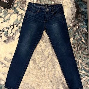 American Eagle women size 12 denim jeggings Super super stretch x 4.